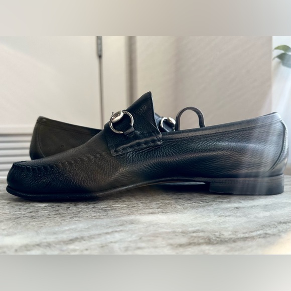 GUCCI Horsebit Pebbled Leather LoaferBlack 7 / 7.5 US Brixton Jordaan 1953 - Picture 4 of 9